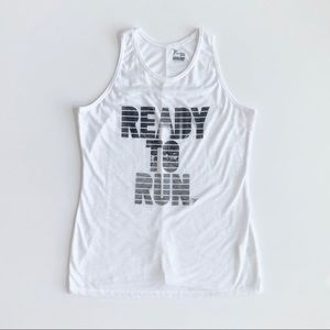 Ladies Old Navy White Workout Tank: Size L